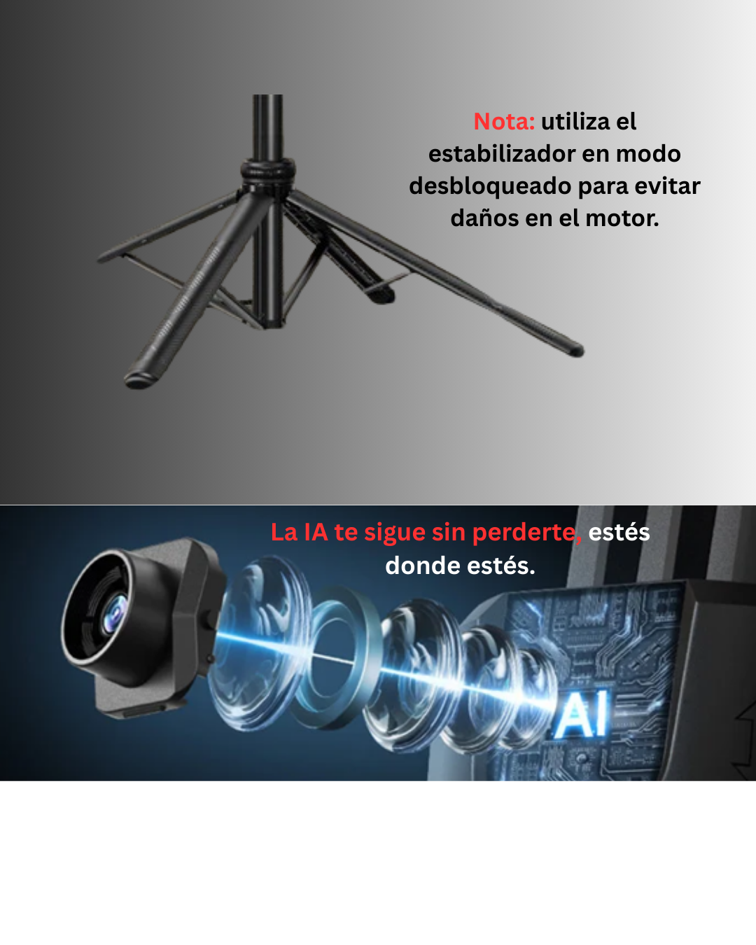 AI TrackPod™ C17 – Trípode Inteligente 360°